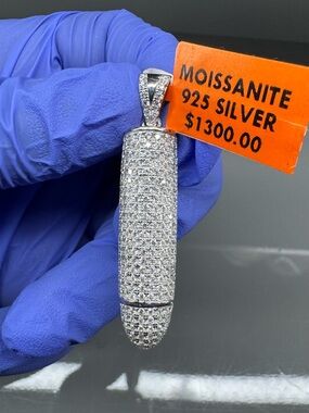 18K Gold Vermeil over 925 Sterling Silver Baguette Moissanite 2.00 CTW VVSD